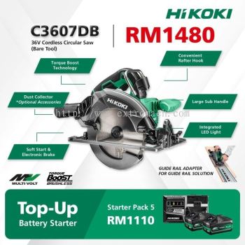 HIKOKI 36V Cordless Circular Saw C3607DB