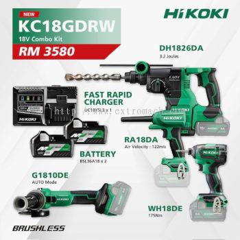 HIKOKI 18V KC18GDRW Rotary Hammer DH1826DA Air Duster RA18DA Grinder G1810DE Impact Driver WH18DE