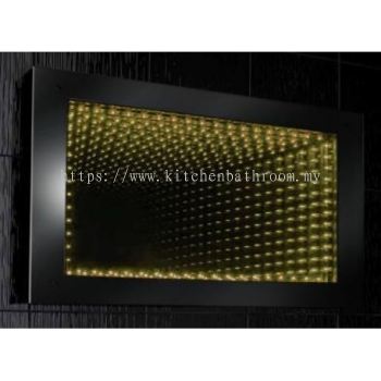 CONVEX FRAME AND BRASS FREE MIRROR WITH BOTTOM SWITCH TR-BA-MR-09587