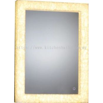 BRASS FREE CRYSTAL MIRROR WITH TOUCH SENSOR SWITCH TR-BA-MR-09549