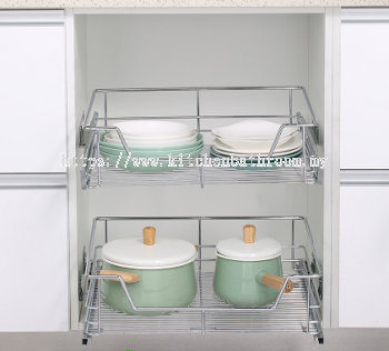 FOUR SIDE PULL OUT BASKET WITH UNDERMOUNT SLIDE