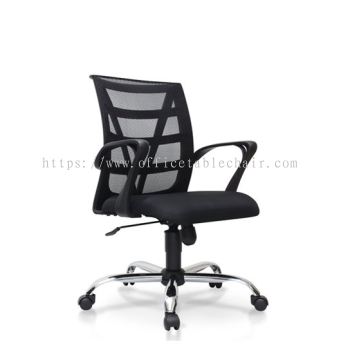 CASAO LOW BACK ERGONOMIC MESH CHAIR WITH CHROME METAL BASE ACL 518