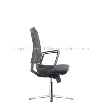 CLOVER EXECUTIVE VISITOR FABRIC CHAIR C/W ARMREST WITH ALUMINIUM BASE ACV 6113F