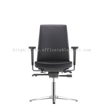 CLOVER EXECUTIVE VISITOR PU CHAIR C/W ARMREST WITH ALUMINIUM BASE ACV 6113L