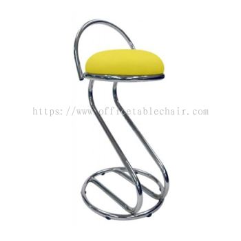 HIGH BARSTOOL CHAIR WITH BACKREST C/W CHROME METAL BASE ST3-1