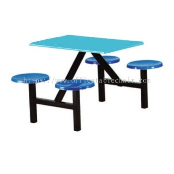 4 SEATER FIBREGLASS TABLE WITH STOOL