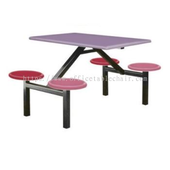 4 SEATER ROUND STOOL WITHOUT BACKREST (PINK)