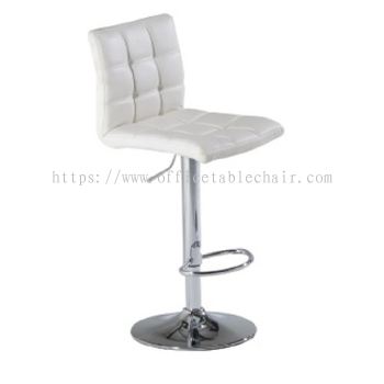 HIGH BARSTOOL CHAIR WITHBACKREST C/W ROUND CHROME METAL BASE ST25-F