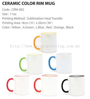 Ceramic Color Rim Mug CRM 002