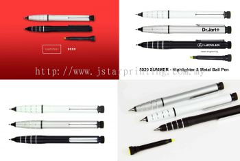 Pen Multi Function Highlighter & Metal Ball Pen 5020