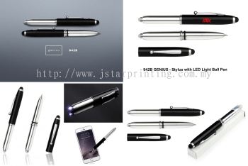 Pen Multi Function Stylus with LED Light Ball Pen 942B