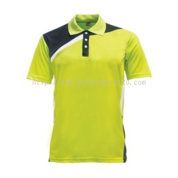 Lefonse Microfiber Cut & Sew Collar T-Shirt ( M22-11)APPLE GREEN