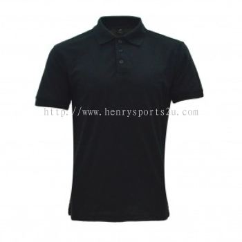 Lefonse Honey Comb Polo Ladies PlainT-Shirt  (LC01-01) BLACK