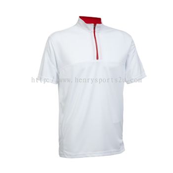 QD1800 White Oren Sport Quick Dry Mock Neck T-Shirt 