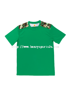 QD5566 Milo Green Oren Sport Quick Dry Round Neck Short Sleeve