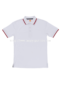 QD5300 White Oren Sport Quick Dry Collar Short Sleeve