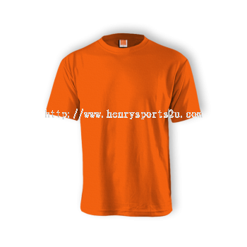 CT5207 Orange Oren Sport Cotton Round Neck Short Sleeve Plain Tee (Children)