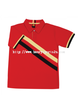 HC1705 Red Oren Sport Honeycomb Short Sleeve Polo Tee