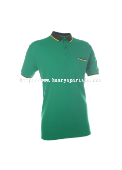 HC1566 Milo Green & Forest Green Oren Sport Honeycomb Short Sleeve Polo Tee