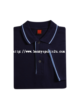 HZ0101 Navy Oren Sport Horizon Short Sleeve Polo Tee