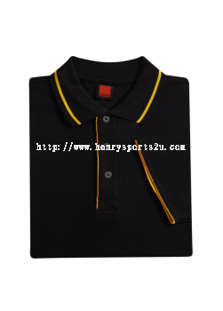 HZ0102 Black Oren Sport Horizon Short Sleeve Polo Tee