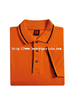 HZ0107 Orange Oren Sport Horizon Short Sleeve Polo Tee