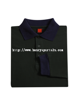 SJ0315 Forest Green Oren Sport Single Jersey Long Sleeve Polo Tee