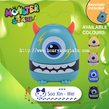 One Eyed Monster Stamp Green