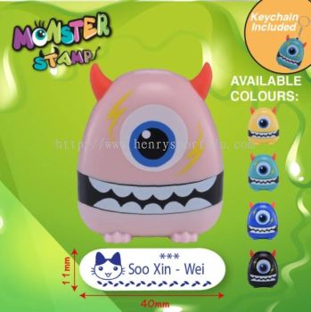 One Eyed Monster Stamp Pink