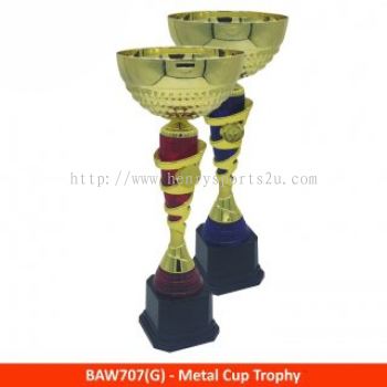 BAW707 Metal Cup Trophy (GOLD RED / GOLD BLUE)