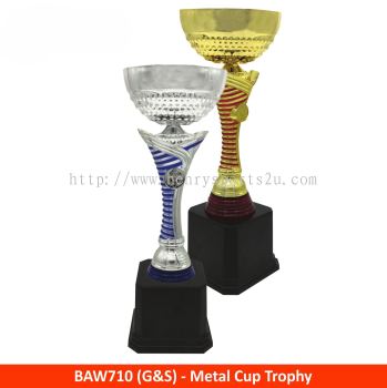 BAW710 Metal Cup Trophy (GOLD RED / SILVER BLUE)