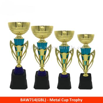 BAW714 Metal Cup Trophy (GOLD BLUE)
