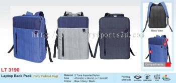 LT3190 Laptop Back Pack (Fully Padded Bag)