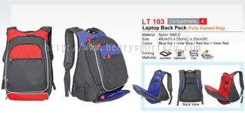 LT103 Laptop Back Pack (Fully Padded Bag)