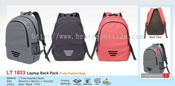 LT1833 Laptop Back Pack (Fully Padded Bag)