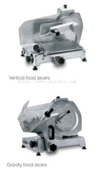 Vertical food slicers/Gravity food slicers