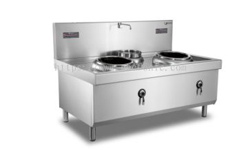 500mm Dual Burner Single Basin Induction Wok ZC2-C5040A-W