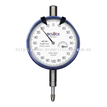 Teclock Dial Indicator,1mm/0.001  TM-1201 (Popular Type)