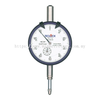 Teclock Dial Indicator,10/0.01mm TM-110Z (Spindle Movement in Reverse Direction Type)