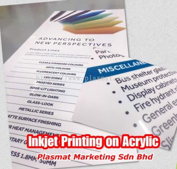 UV Direct Inkjet Printing On Acrylic