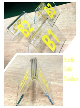 TENT STYLE ACRYLIC TABLE NUMBERS