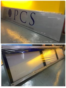 ACP SIGNAGE WITH MS HOLLOW FRAMING