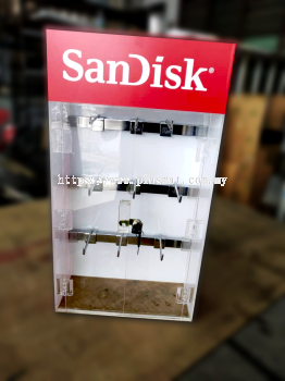 CUSTOM MAKE ACRYLIC DISPLAY RACK WITH STAINLESS STEEL HOOK HANGER