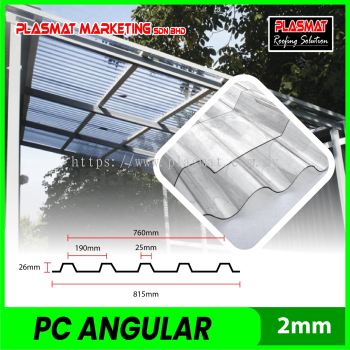 POLYCARBONATE INDUSTRY ANGULAR ROOFING SHEET