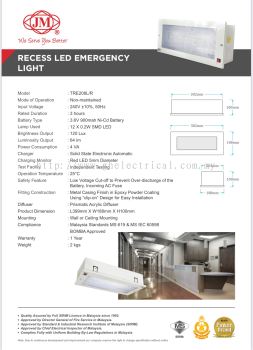 Jumbohan Tre208L/R Led Recessed Emergency Light
