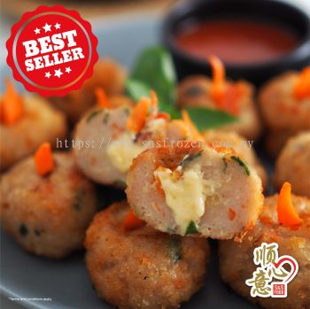 Breadcrumbs With Cheese Filling Chicken Ball 起司仙果球 (炸)