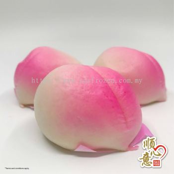 Mini Longevity Peach Lotus Paste Bun 寿桃仔 (蒸)
