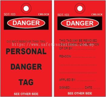 Cirlock Personal Danger Tags - Can be ripped