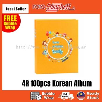 4R Album 100pcs, 4R Album Gambar (Ready Stock)Pocket Album--- cute yellow family