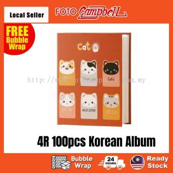 4R Album 100pcs, 4R Album Gambar (Ready Stock)Pocket Album--- brown cat